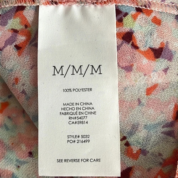 Cabi Bella Watercolor Floral Tiered Flowy Tank Style Blouse - Size Medium - Picture 7 of 8